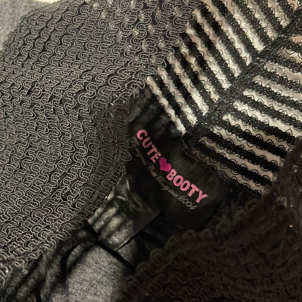 AUTHENTIC Cute BOOTY Lounge Leggings - *SOLD OUT* Charcoal and Black Sz S - Picture 7 of 9